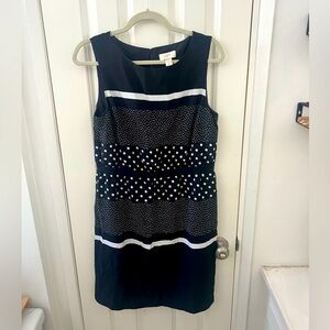 Like-New LOFT Black & White Dress, size M